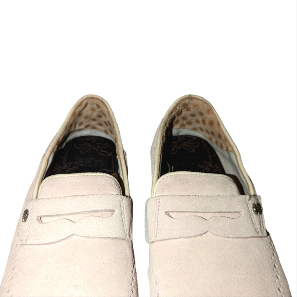Mens UGG Pink Cali Penny Loafers Slip On Suede Leather Shoes 7 - Picture 10 of 12